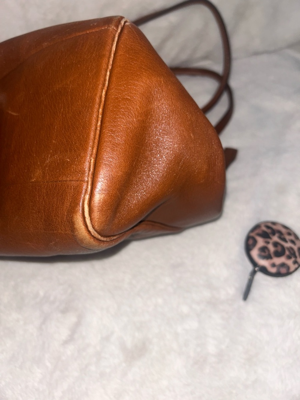 Coach Chestnut Brown Leather Shoulder Bag with Signature Tag 25161 - Picture 6 of 15
